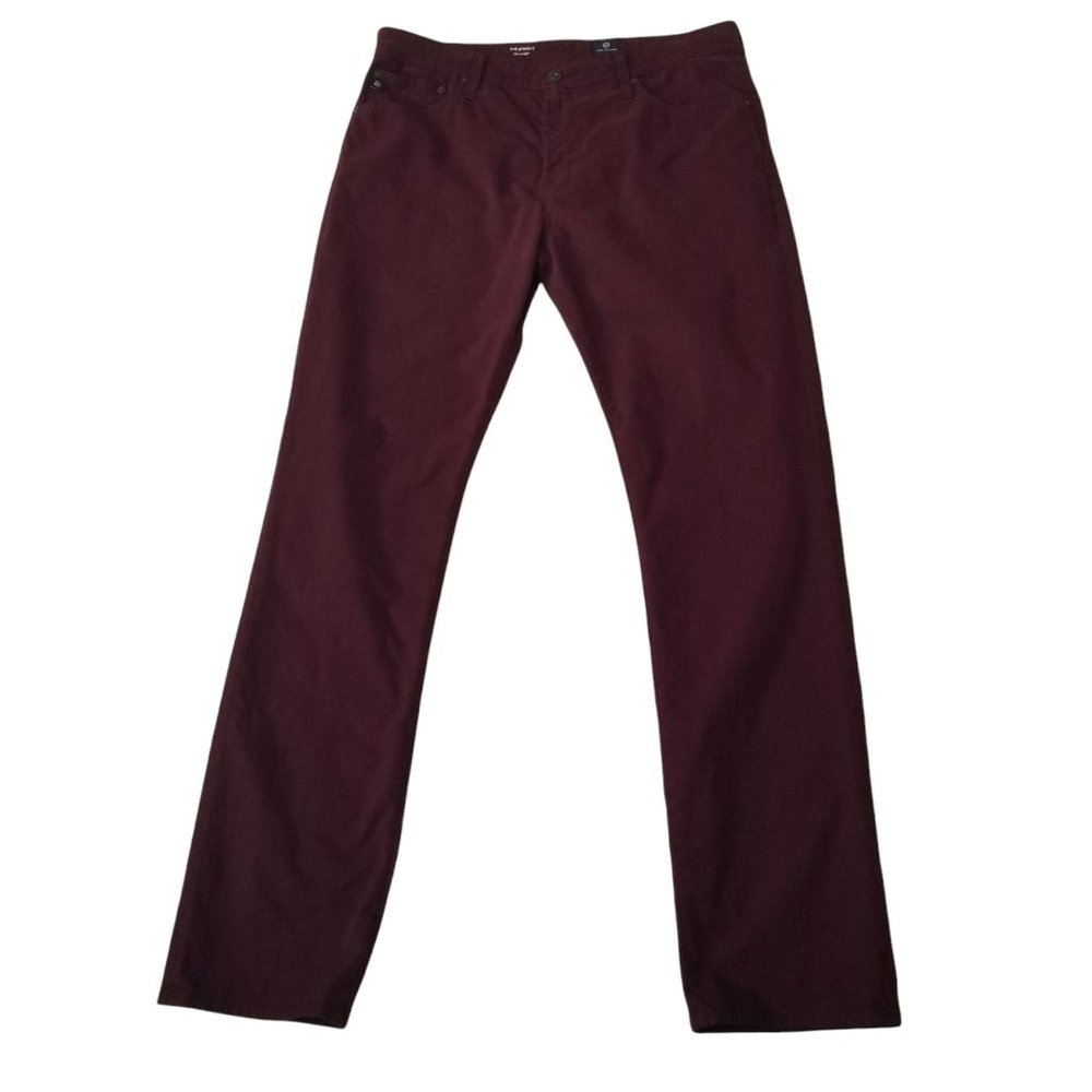 AG Adriano Goldschmied Men's Chinos - Burgundy